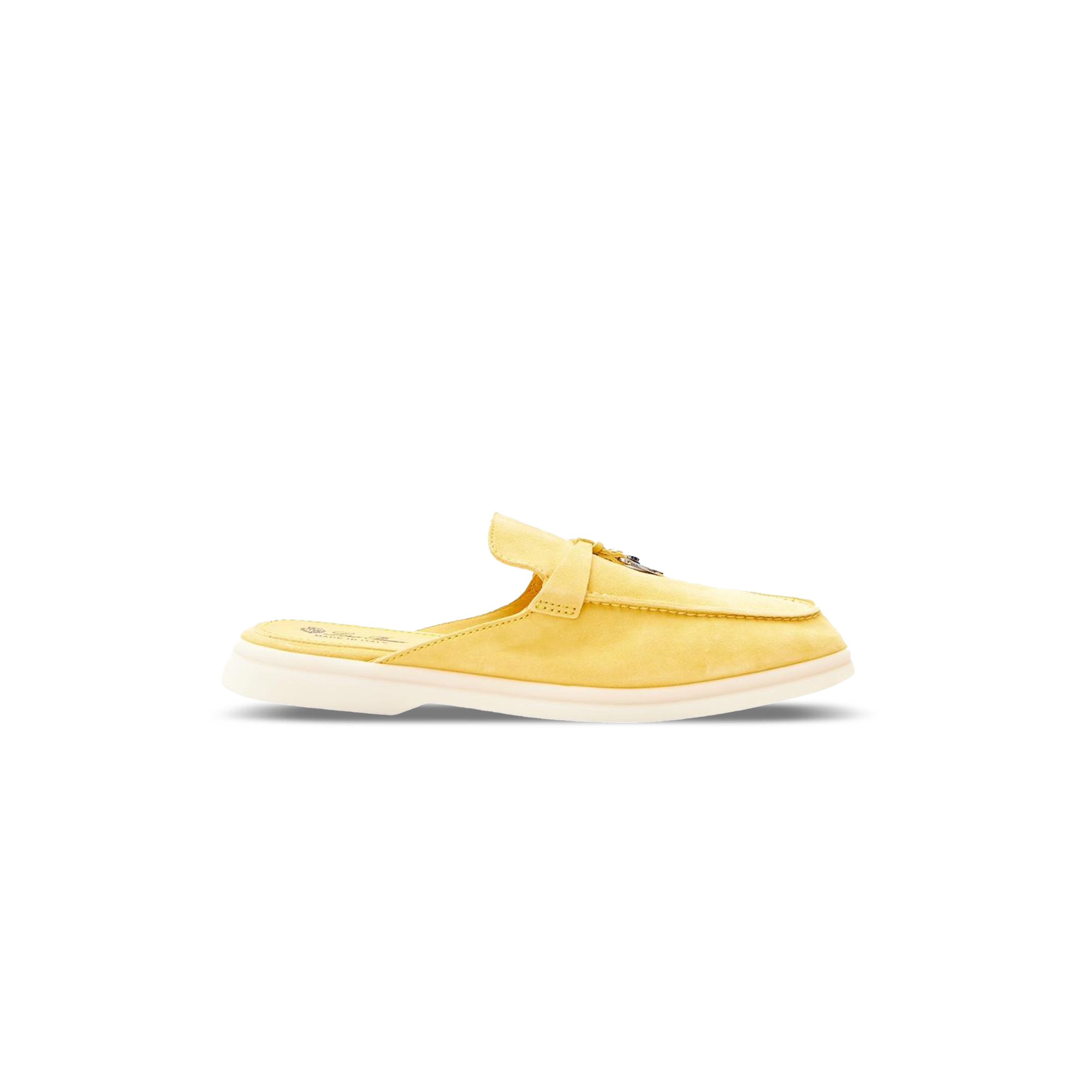 LORO PIANA YELLOW SUEDE MULES